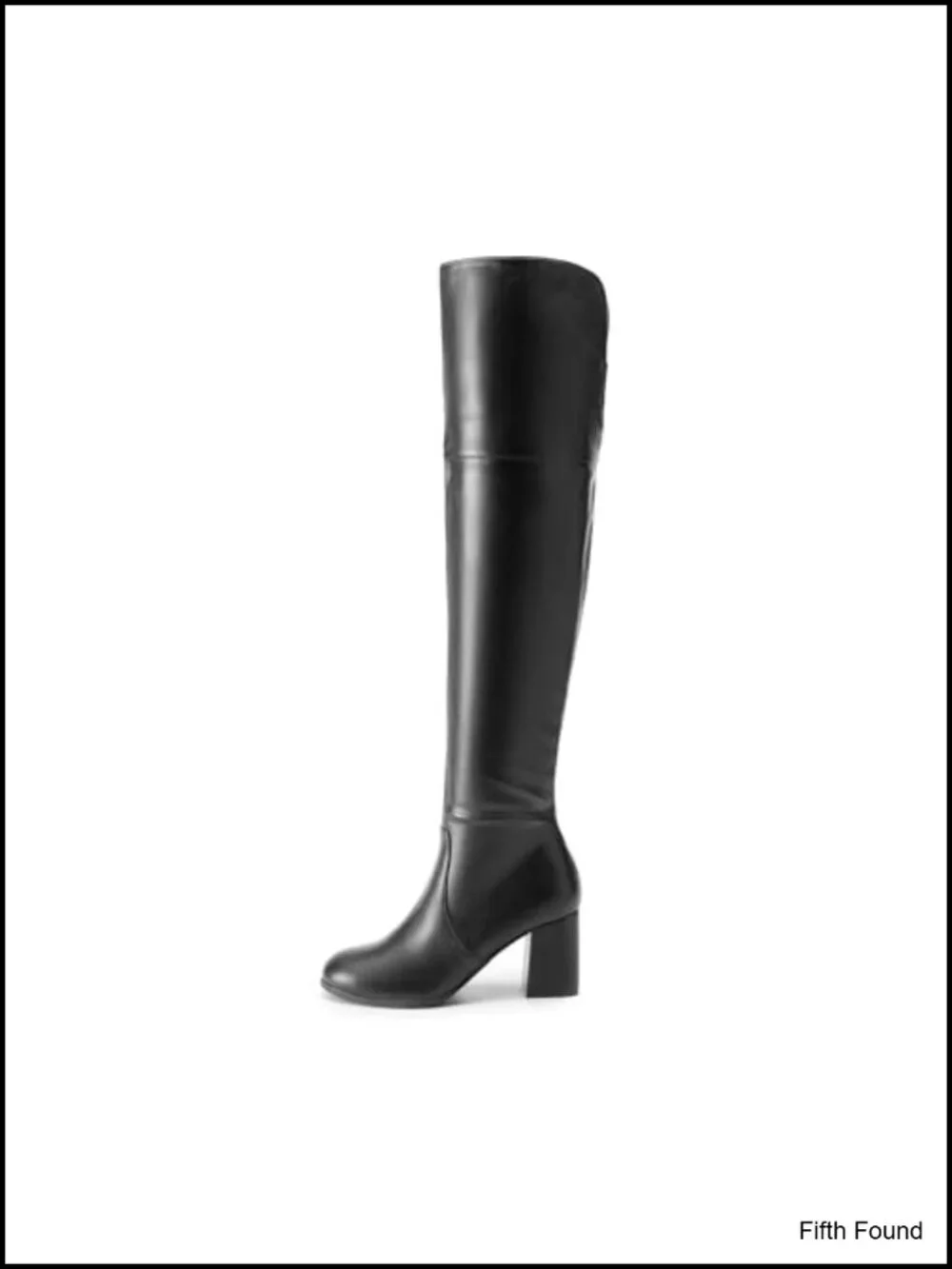 Women's Stretch Suede Knee High Block Heel Boots with Faux Fur Trim